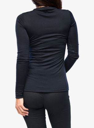 Bluza termoaktywna damska Odlo Merino 200 BL Top Crew Neck LS - black