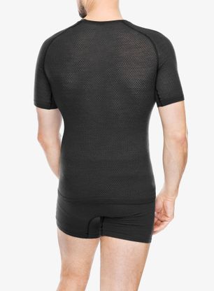 Koszulka termoaktywna Odlo Merino PW 140 Seamless BL Top Crew Neck SS - black