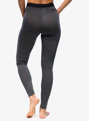 Legginsy termoaktywne damskie Odlo Natural Performance PW 150 BL Bottom Long - dark grey melange