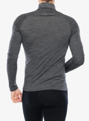 Bluza termiczna Odlo Natural Performance PW 150 BL Top Turtle Neck LS Half Zip - grey melange