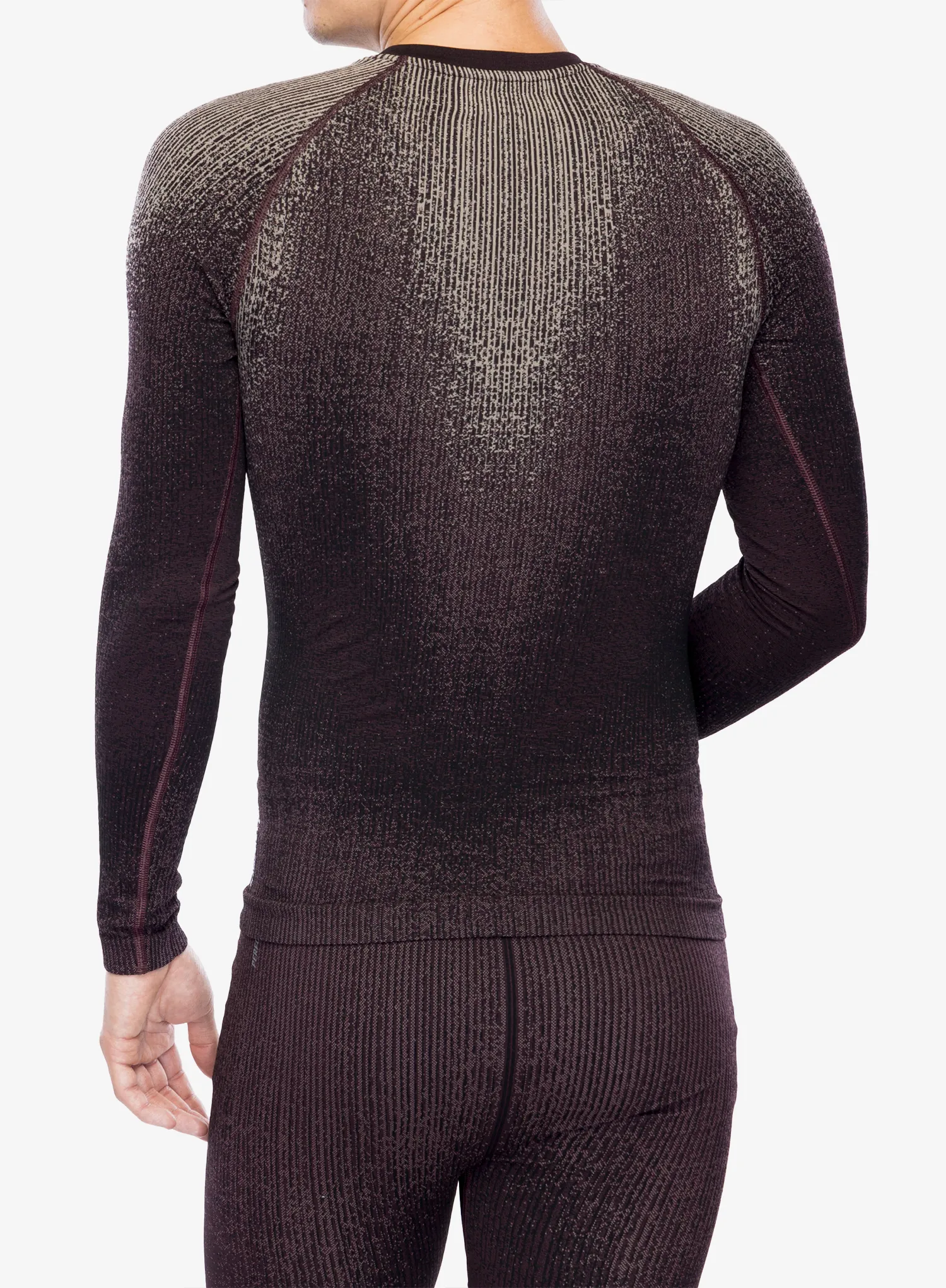 Bluza termoaktywna Odlo Performance Warm Blackcomb BL Top Crew Neck LS - fudge