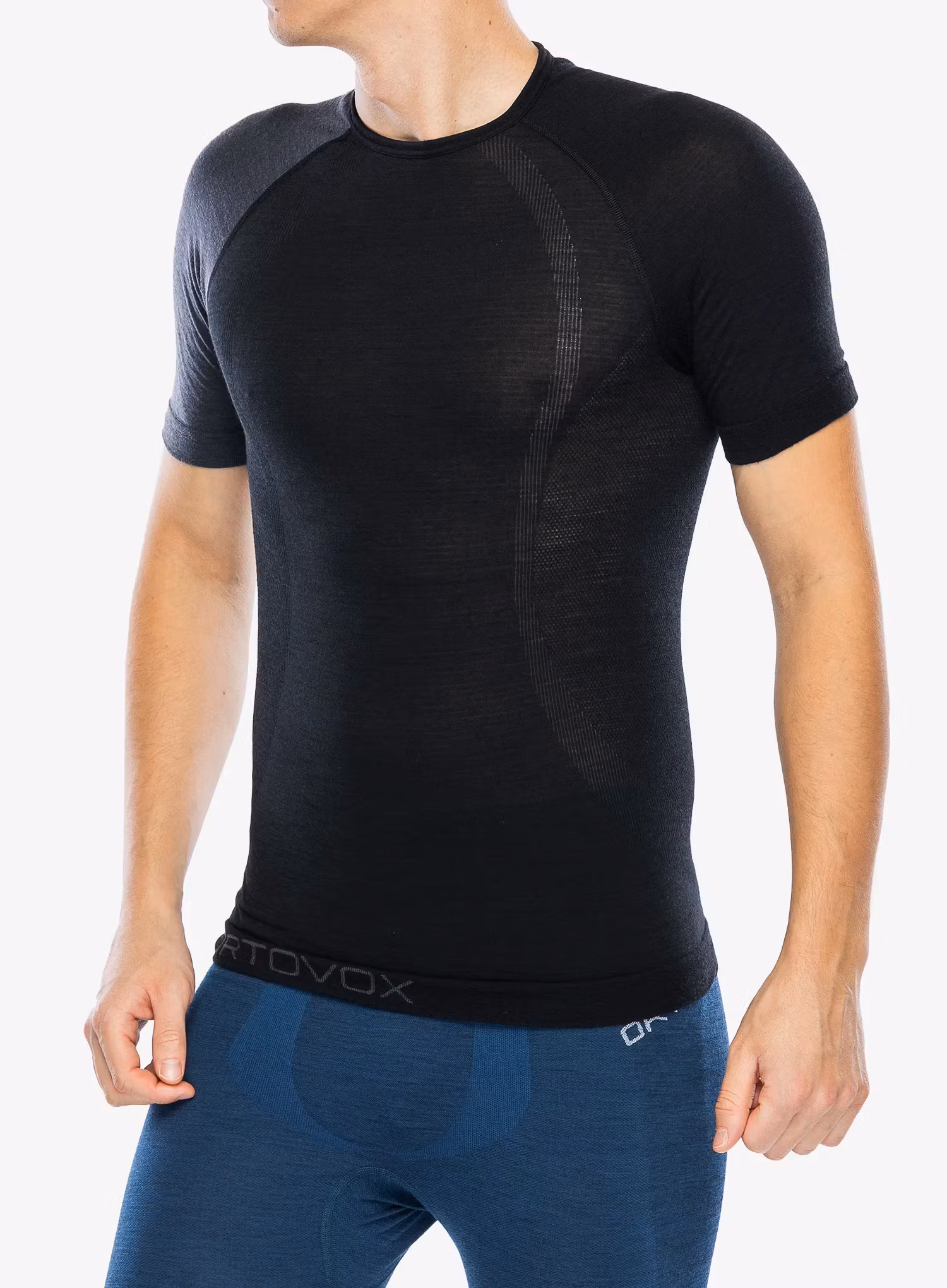 Koszulka termoaktywna Ortovox 120 Comp Light Short Sleeve - black raven