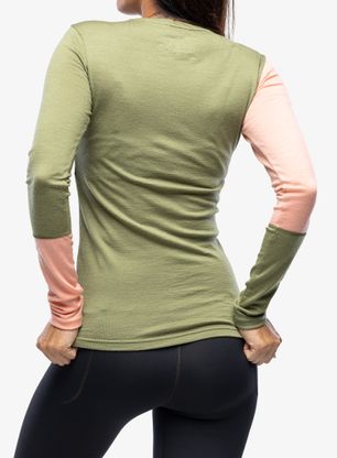 Bluza termiczna damska Ortovox 185 Rock N Wool Long Sleeve - wild herbs