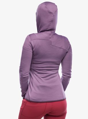 Bluza z kapturem damska Ortovox Fleece Light Grid ZN Hoody - wild berry