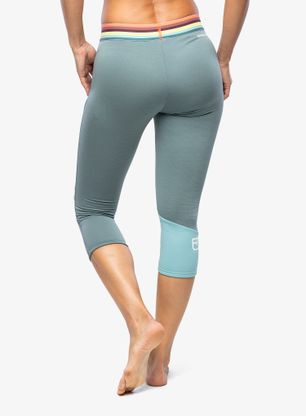 Legginsy termiczne damskie Ortovox Fleece Light Short Pants - arctic grey