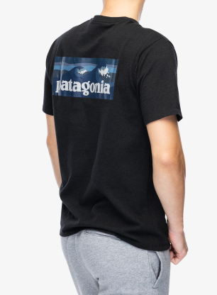 Koszulka męska Patagonia Boardshort Logo Pocket Responsibili-Tee - ink black