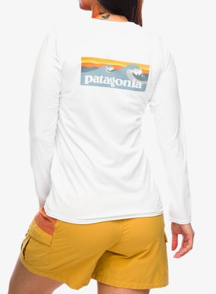 Bluza damska Patagonia L/S Cap Cool Daily Graphic Shirt Waters - grey/white