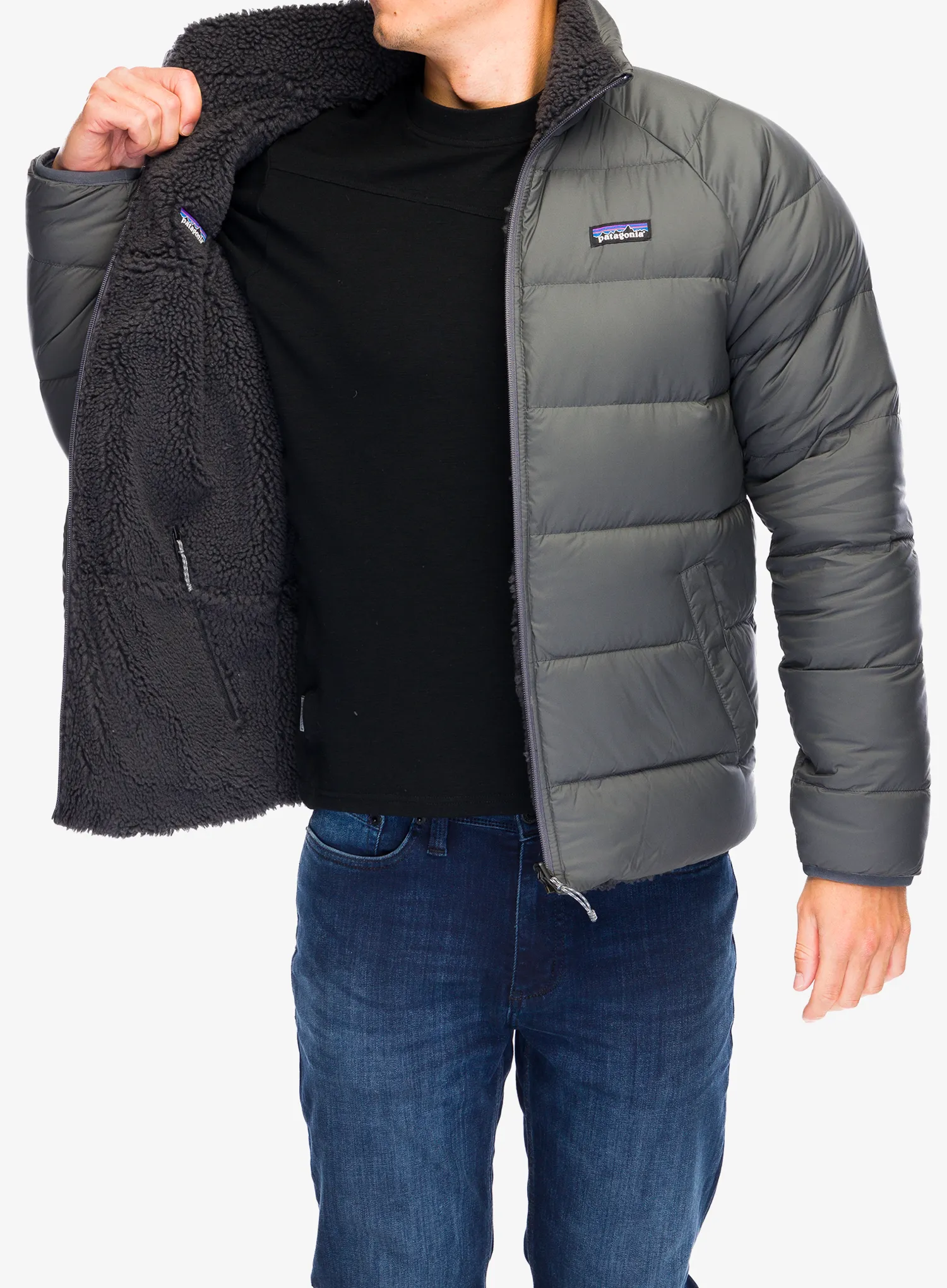 Kurtka puchowa Patagonia Reversible Silent Down Jacket - forge grey