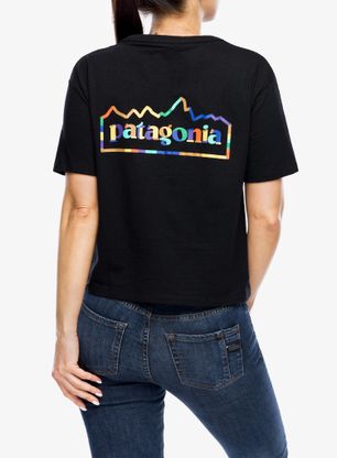 Koszulka z nadrukiem damska Patagonia Unity Fitz Easy Cut Responsibili-Tee - ink black