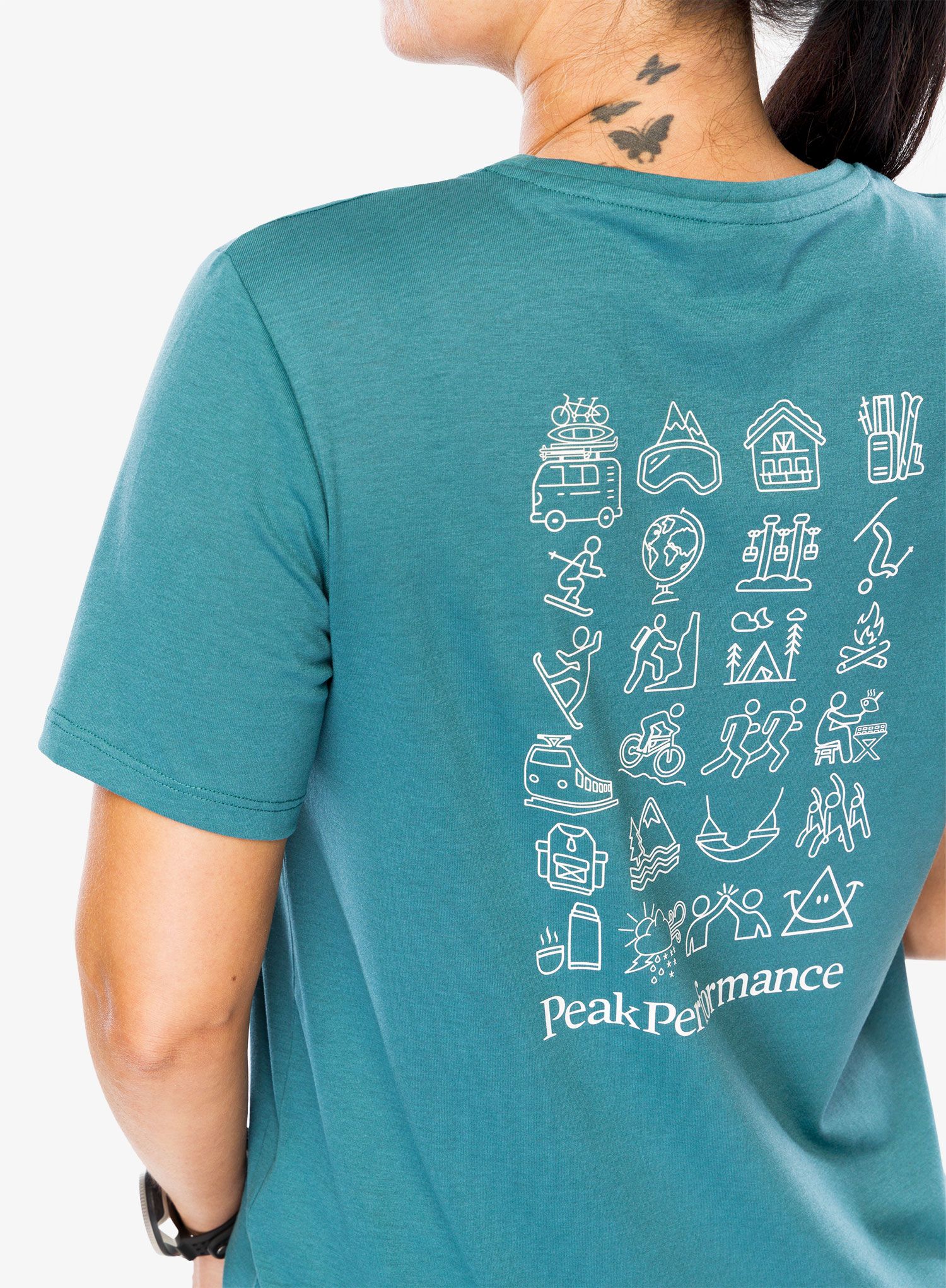 Koszulka szybkoschnąca damska Peak Performance Explore Graphic Tee - hydro fresh