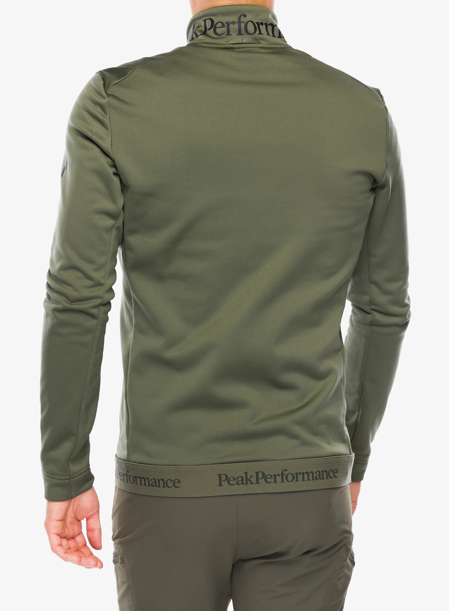 Bluza bez kaptura Peak Performance Rider Tech Zip Jacket - pine needle
