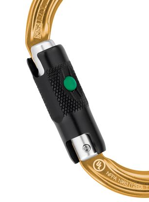 Karabinek wspinaczkowy Petzl Am'D Ball-Lock - gold