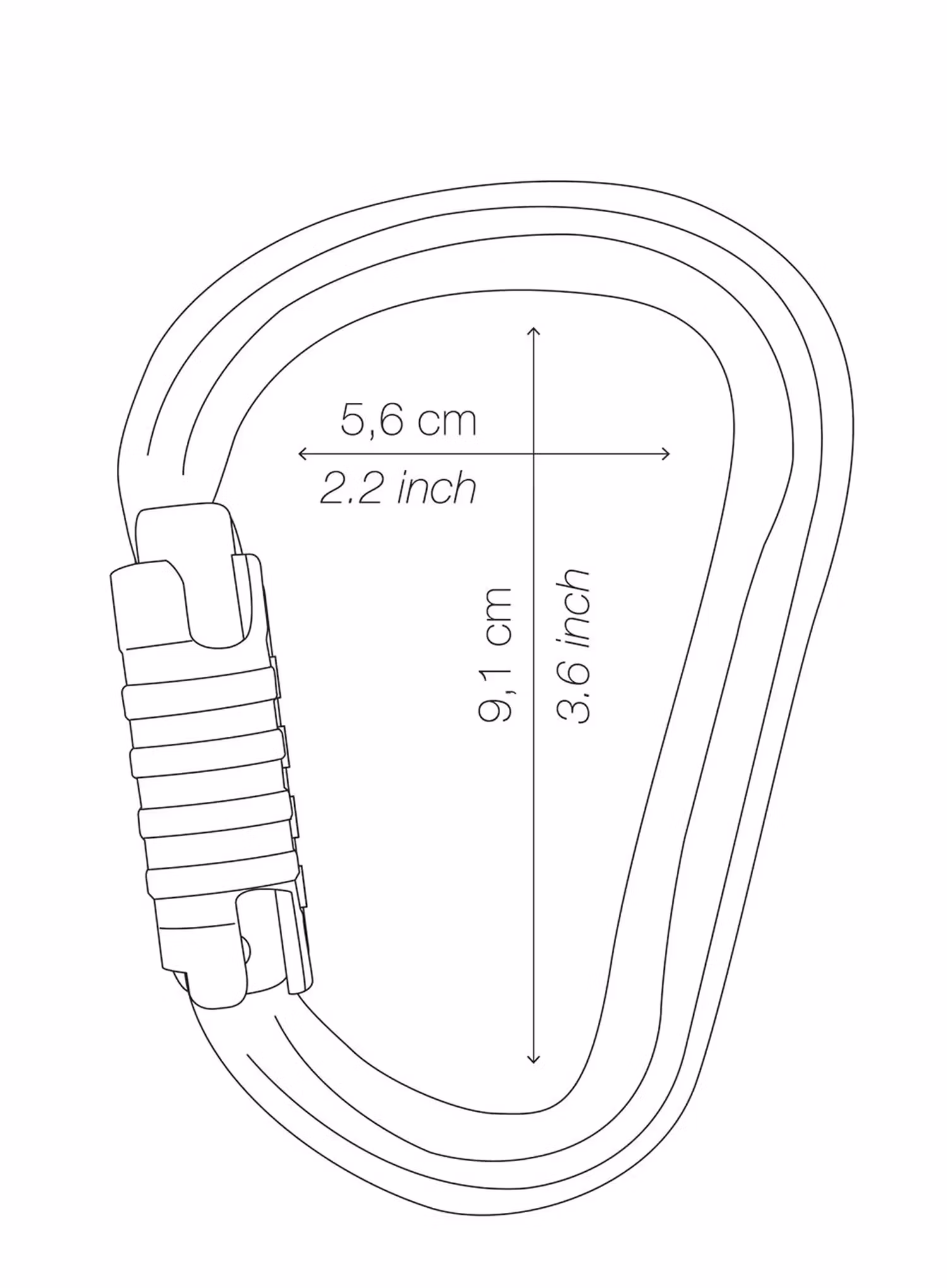 Karabinek wspinaczkowy Petzl William Ball-Lock - gold