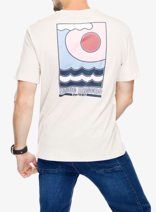 Koszulka bawełniana Protest Prtrudge T-Shirt - kit off white