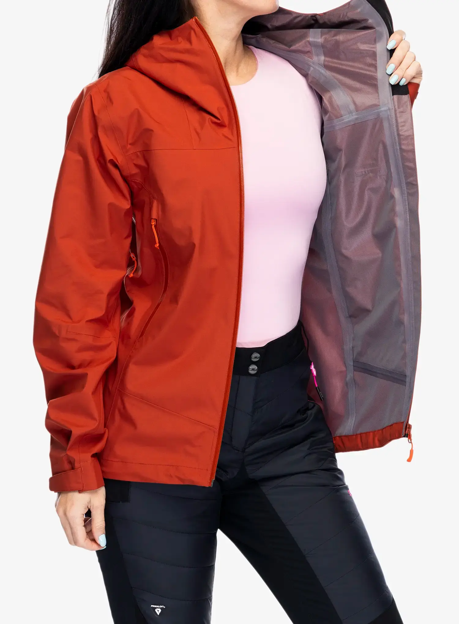 Kurtka z membraną damska Rab Arc Eco Jacket - tuscan red