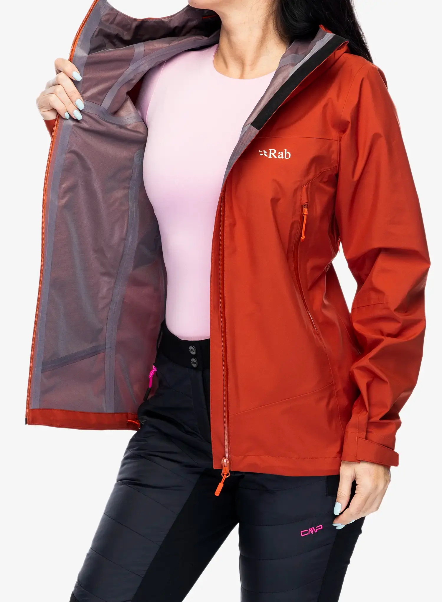 Kurtka z membraną damska Rab Arc Eco Jacket - tuscan red