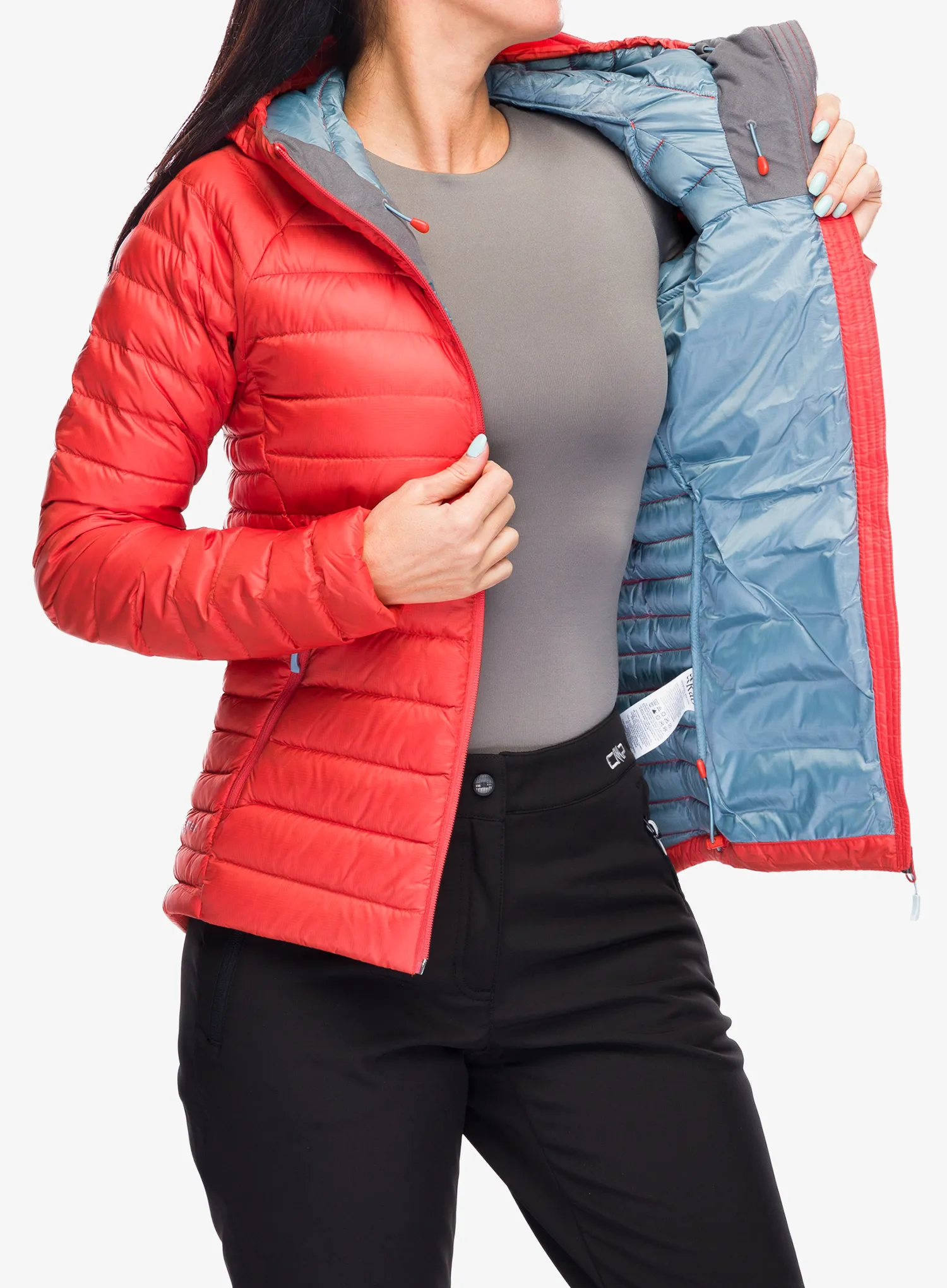 Kurtka puchowa damska Rab Microlight Alpine Jacket - red grapefruit