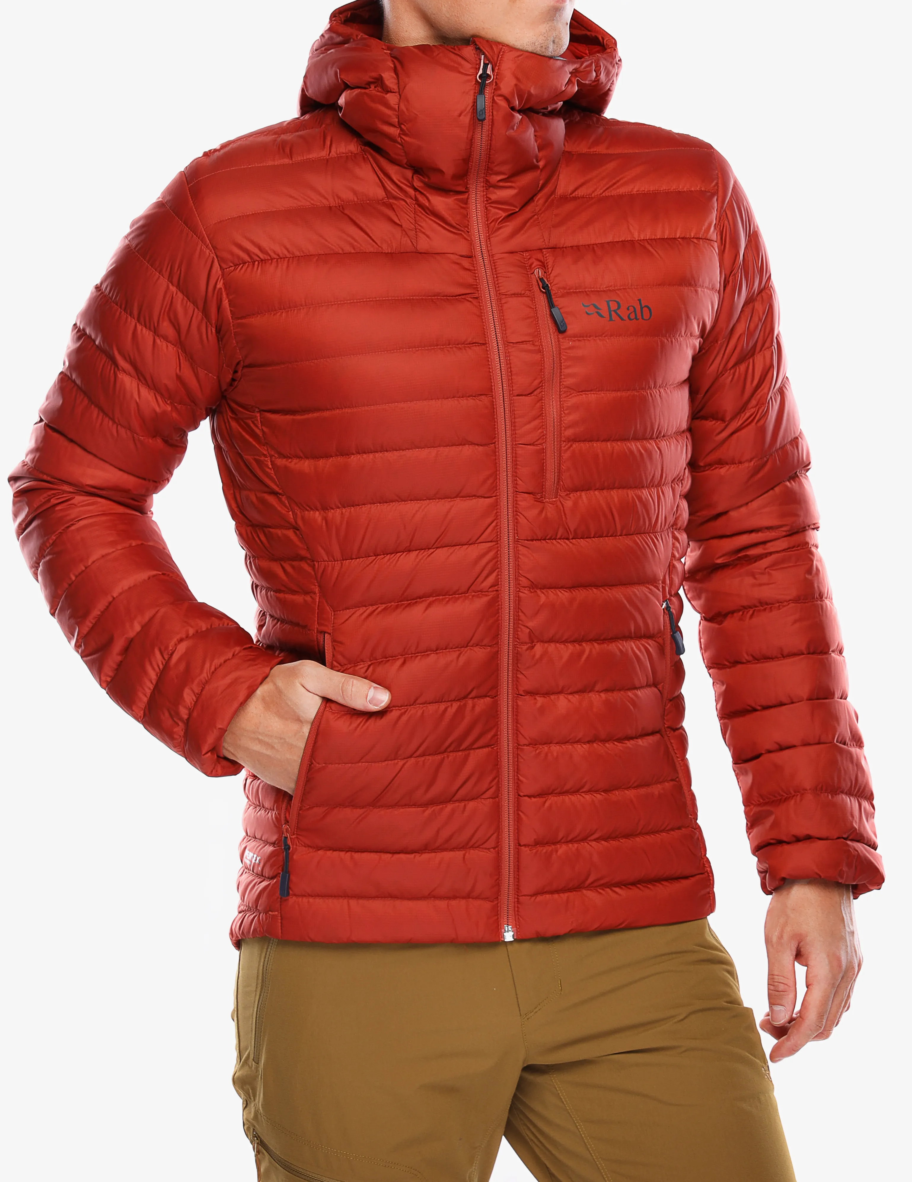 Kurtka puchowa Rab Microlight Alpine Jacket - tuscan red