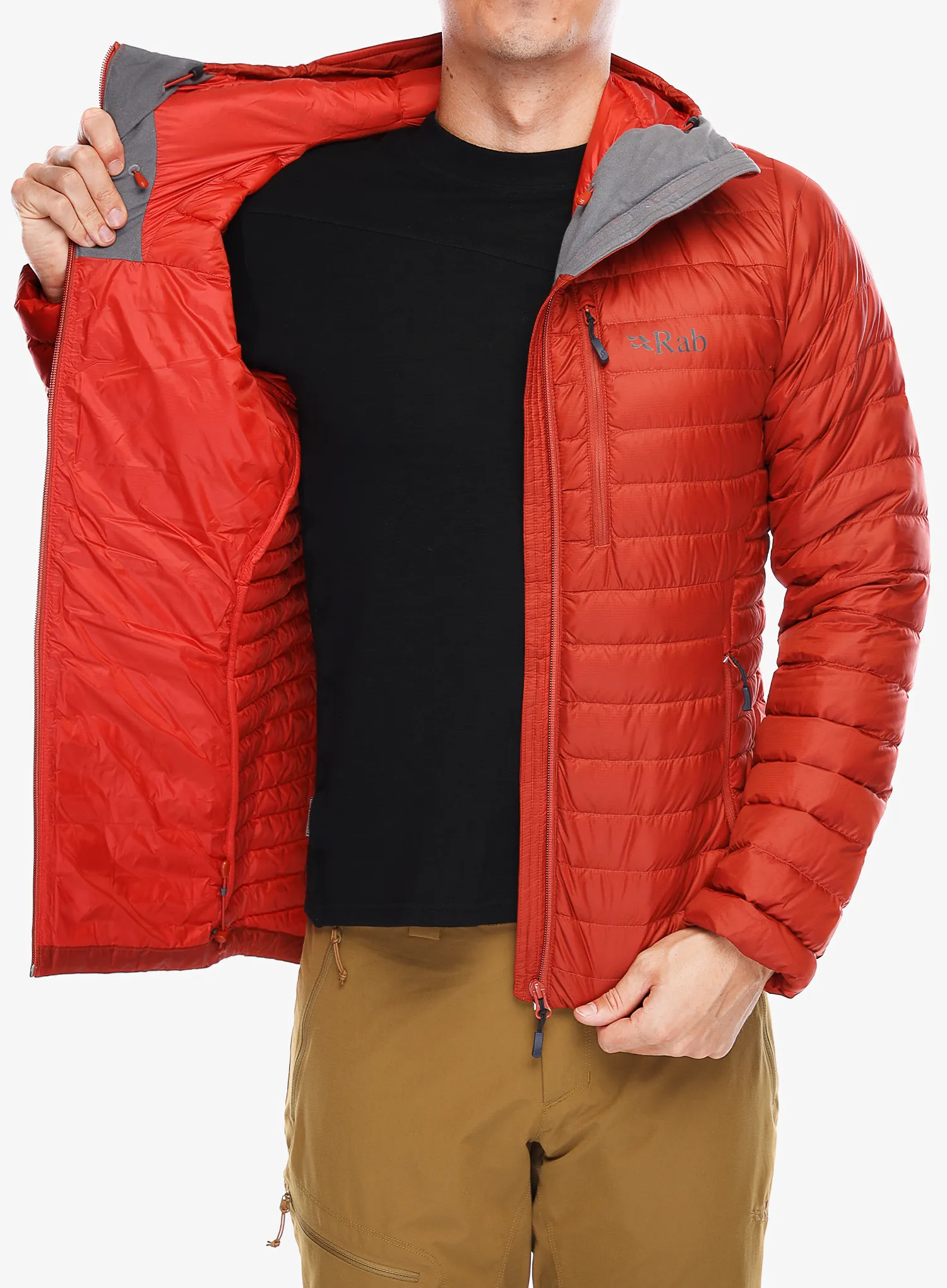 Kurtka puchowa Rab Microlight Alpine Jacket - tuscan red