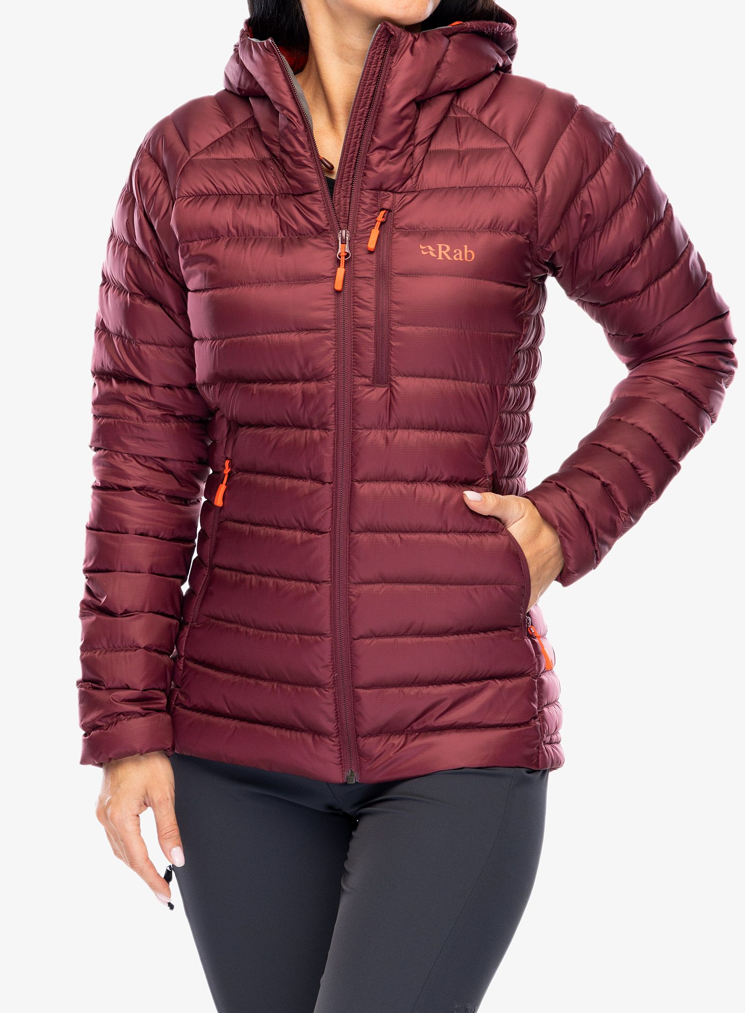 Kurtka damska Rab Microlight Alpine Long Jacket - deep heather