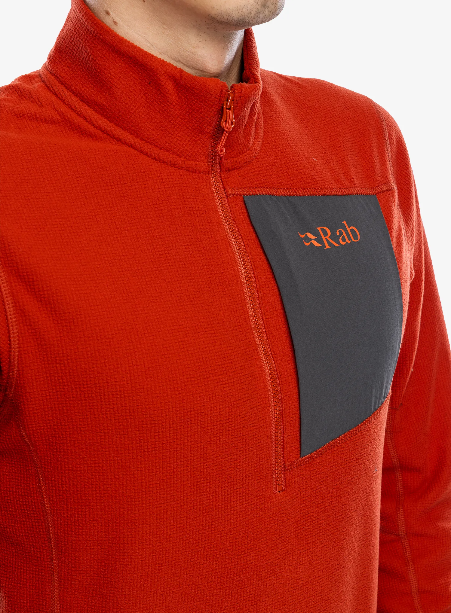 Bluza z zamkiem 1/2 Rab Tecton Pull-On - red clay
