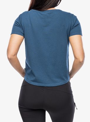 Koszulka bawełniana damska Royal Robbins Basecamp Boxy Tee - blue teal