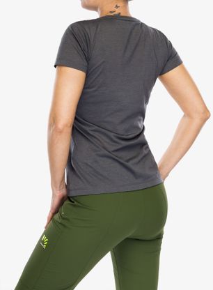 Koszulka damska Salewa Pure Eagle Frame Dry T-shirt - black out melange