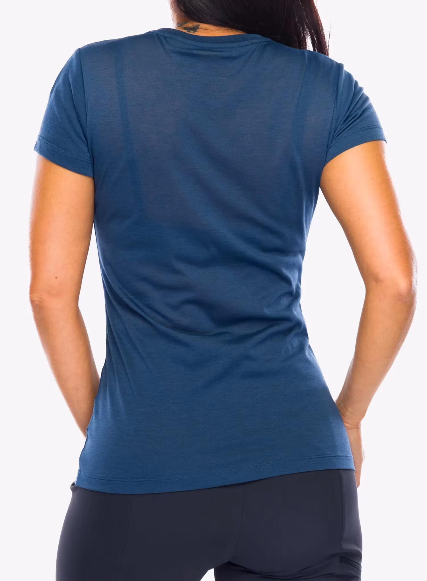 Koszulka damska Salewa Solid Dry S/S Tee - dark denim