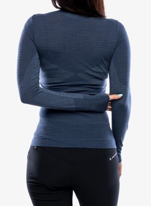 Bluza damska Salewa Zebru Responsive 1/2 Zip Tee - dark denim