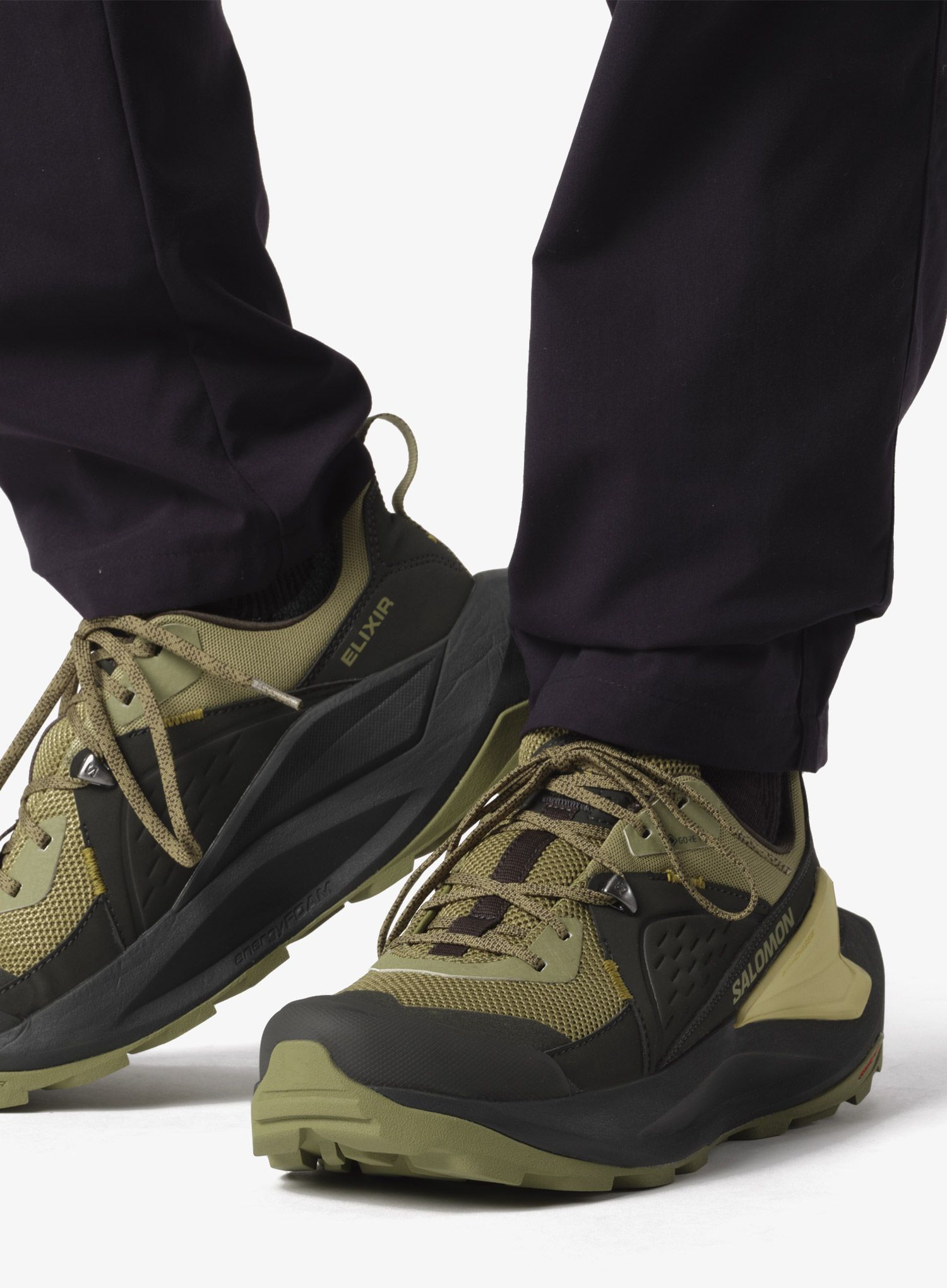 Buty turystyczne Salomon Elixir GTX - black/herb/moss
