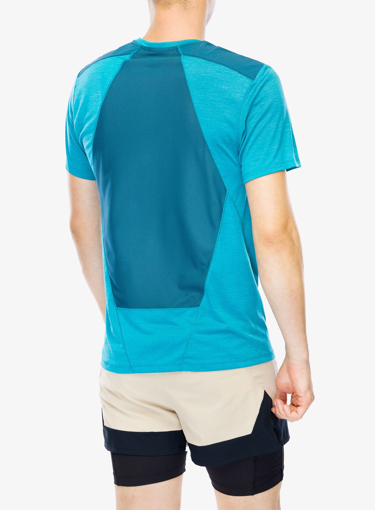 Koszulka szybkoschnąca Salomon Outline S/S Tee - deep dive/tide