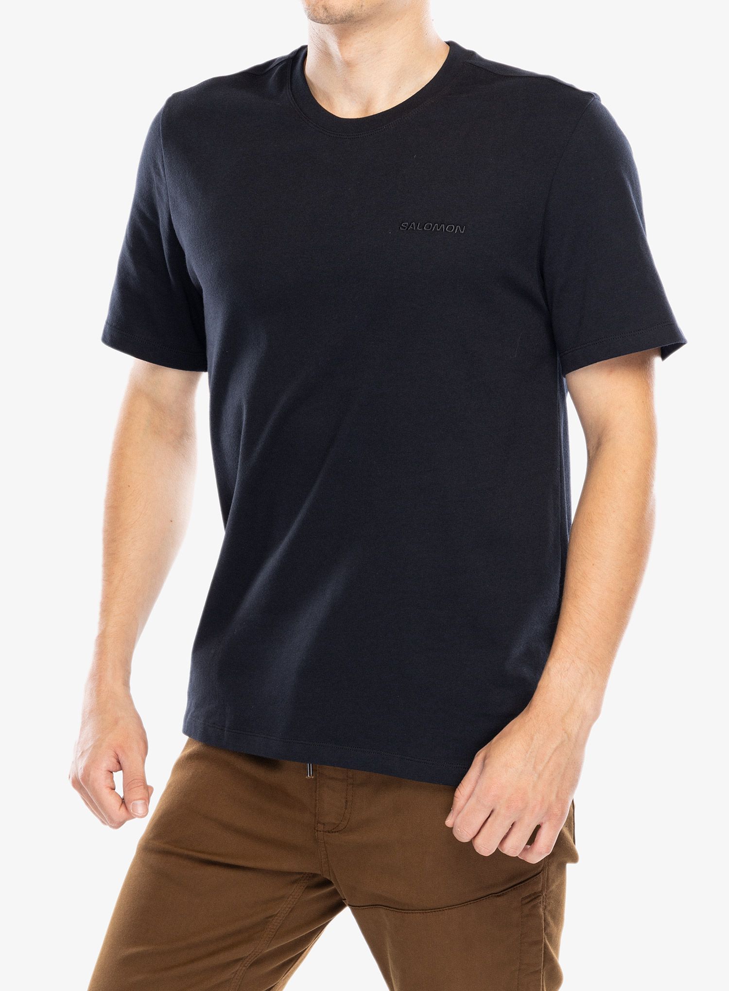 Koszulka bawełniana Salomon Logo Pride S/S Tee - deep black