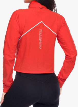 Kurtka do biegania damska Salomon Sense Aero Hybrid CP PLVR - cherry tomato