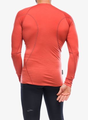 Bluza termiczna męska Sensor Merino Active Tee LS - terracotta