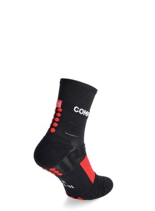 Skarpety biegowe Compressport Pro Racing Socks Winter Run - black/high risk red
