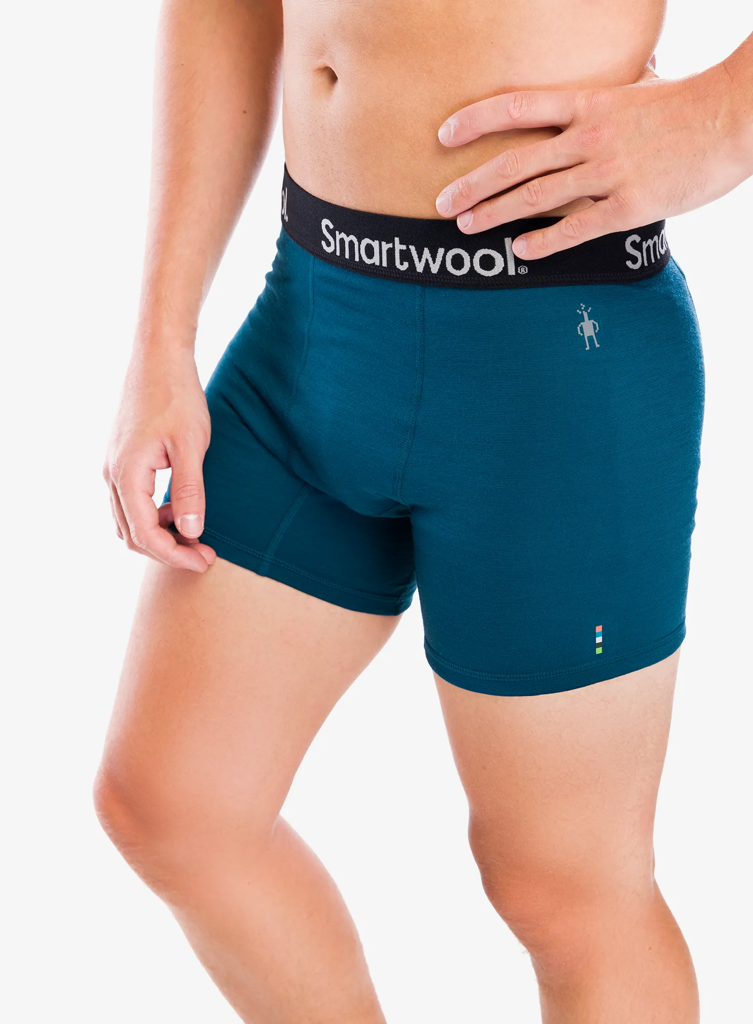 Bokserki termoaktywne Smartwool Active Boxer Brief Boxed - twilight blue