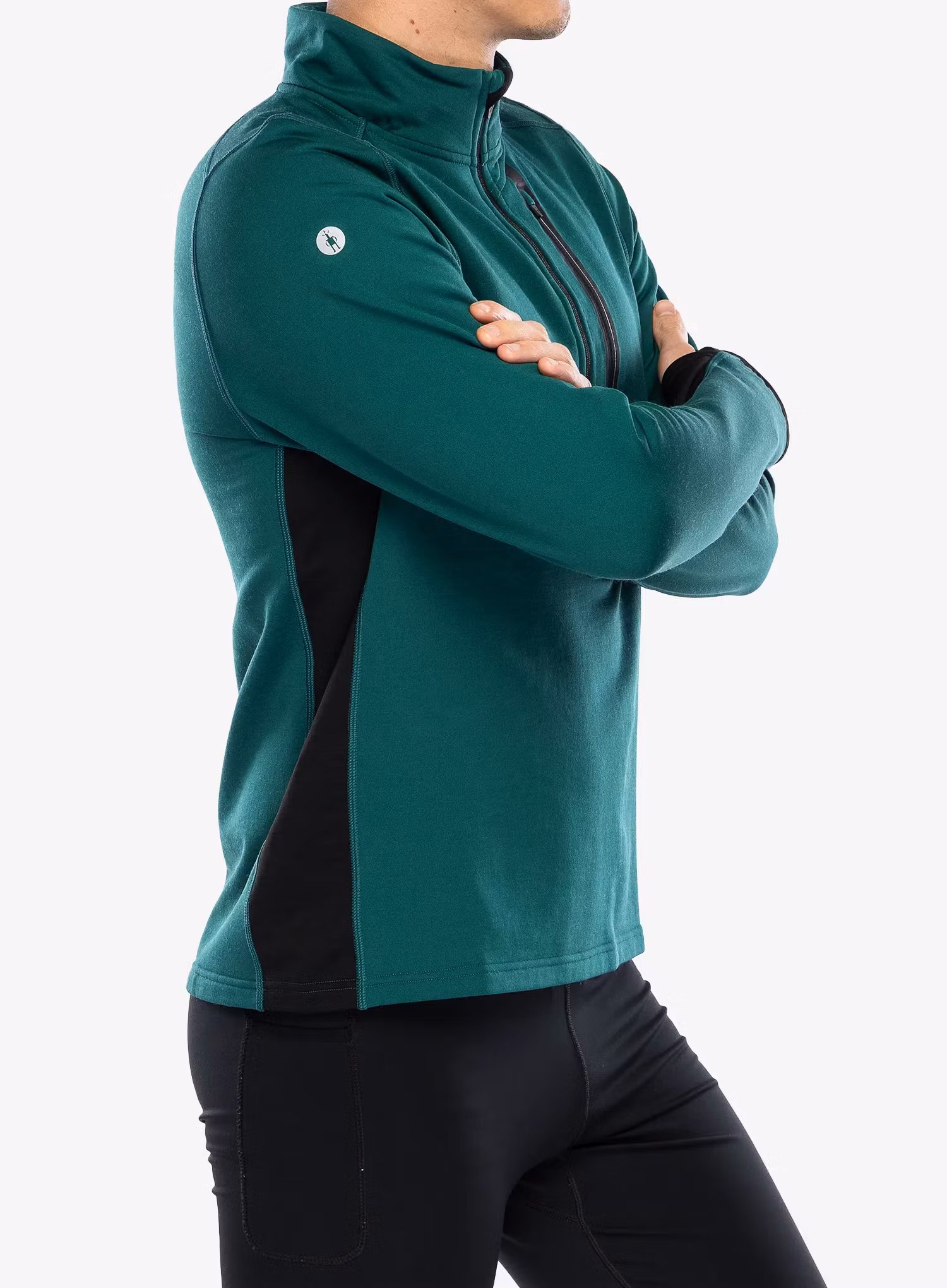 Bluza bez kaptura Smartwool Active Fleece 1/2 Zip - evergreen