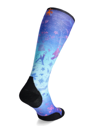 Skarpety narciarskie Smartwool Ski Targeted Cushion Nature Doodles Print OTC Socks - capri