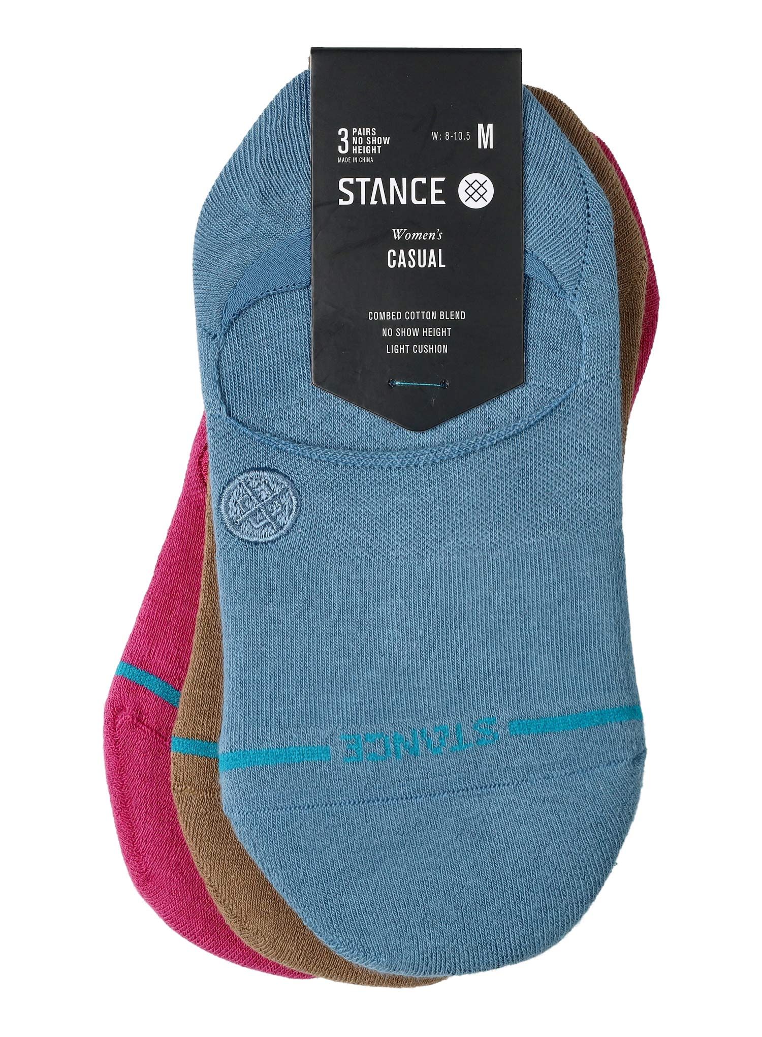 Skarpety turystyczne Stance Icon No Show 3 Pack - chive
