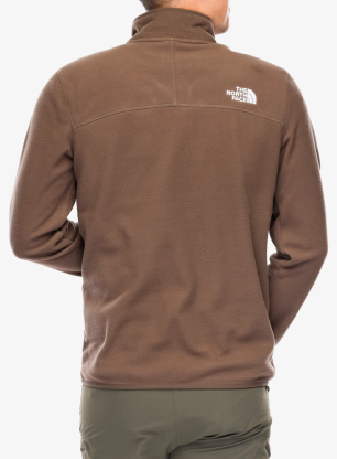 Bluza polarowa The North Face 100 Glacier 1/4 Zip - smokey brown