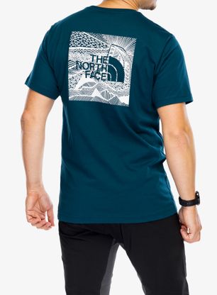 Koszulka bawełniana The North Face S/S Redbox Celebration Tee - midnight petrol
