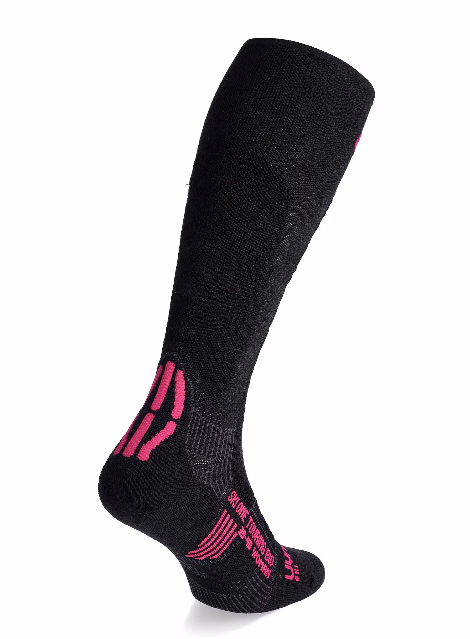 Skarpety damskie UYN Ski Touring One Bio Socks - black/pink yarrow