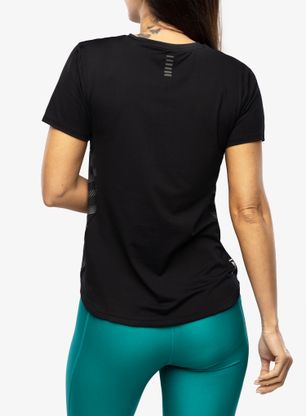 Koszulka biegowa damska Under Armour Iso-Chill Laser Tee II - black/pitch gray/reflective