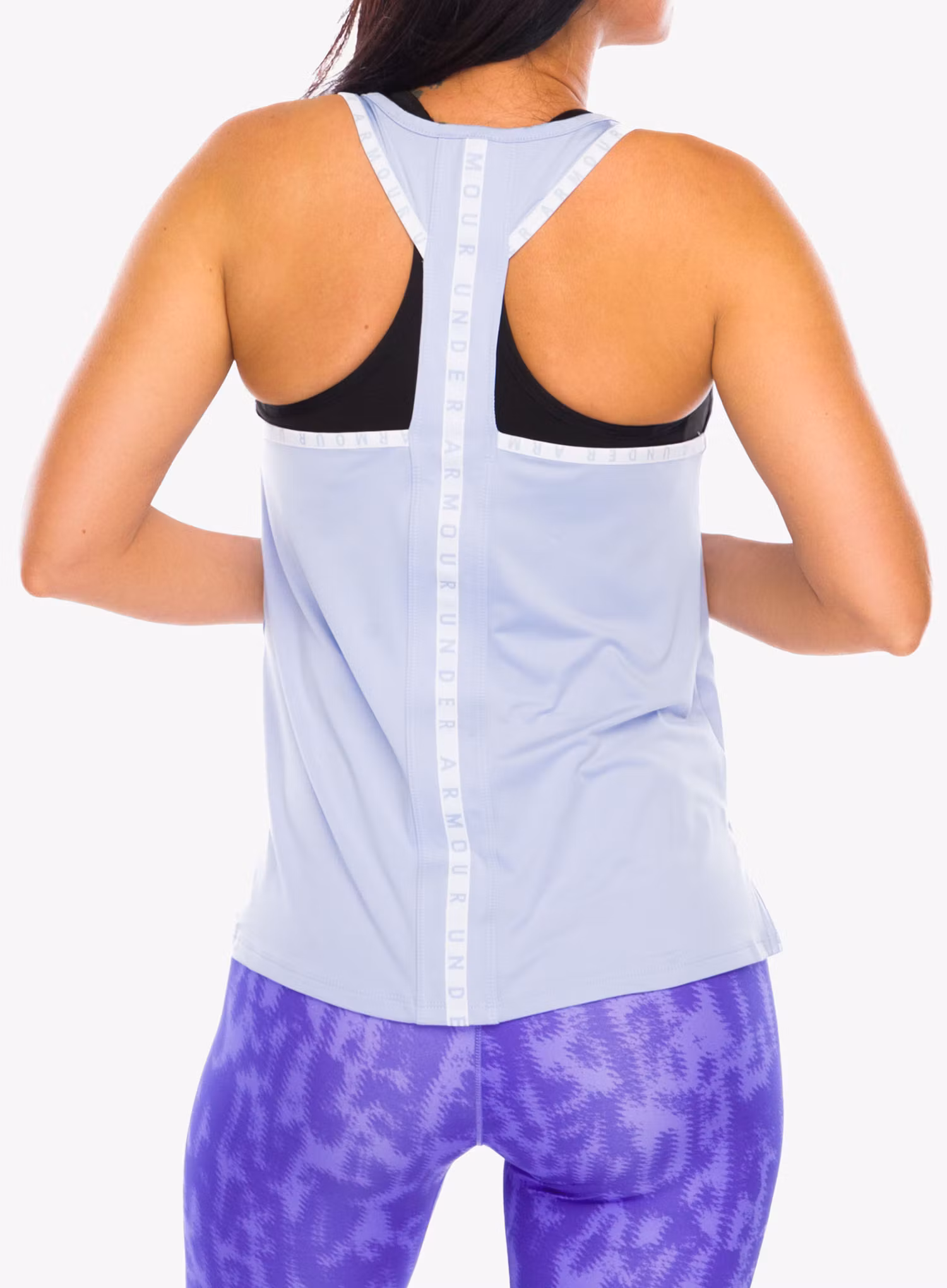 Top damski Under Armour Knockout Tank - celeste/white