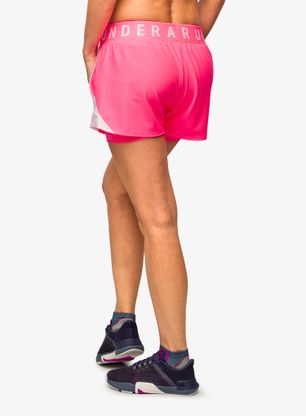 Spodenki damskie Under Armour Play Up 2-in-1 Shorts - cerise/white/white