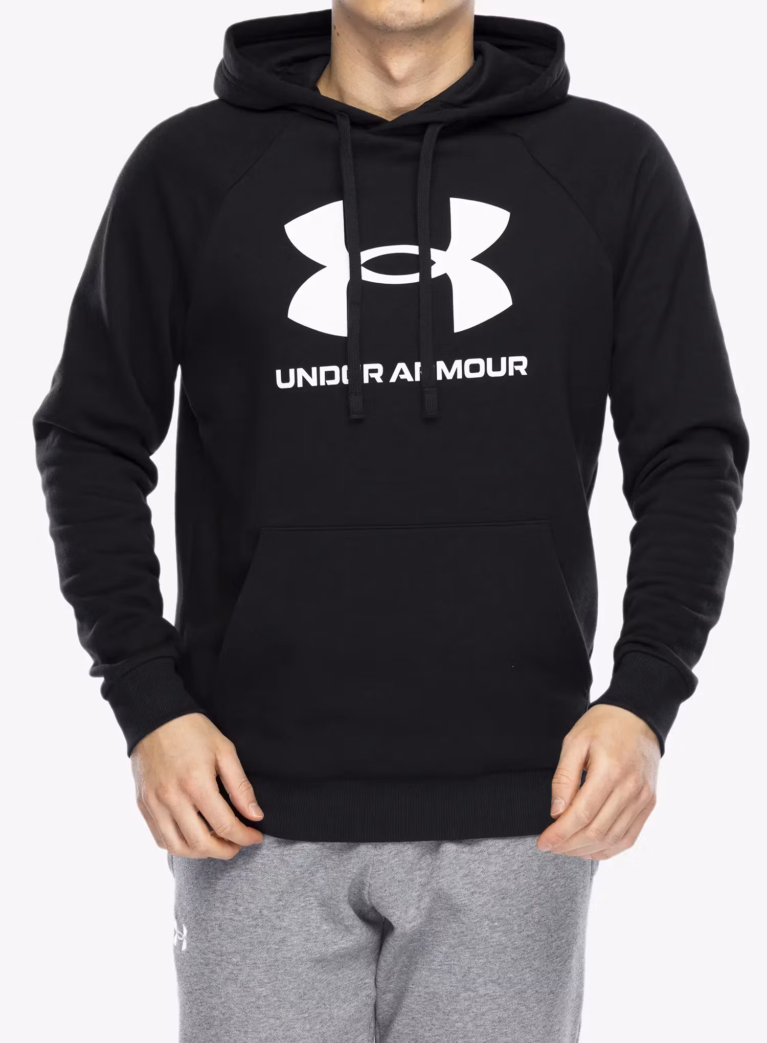Bluza z kapturem Under Armour Rival Fleece Logo Hoodie - black/white