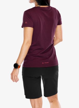 Koszulka z nadrukiem damska Vaude Cyclist T-Shirt V - cassis uni