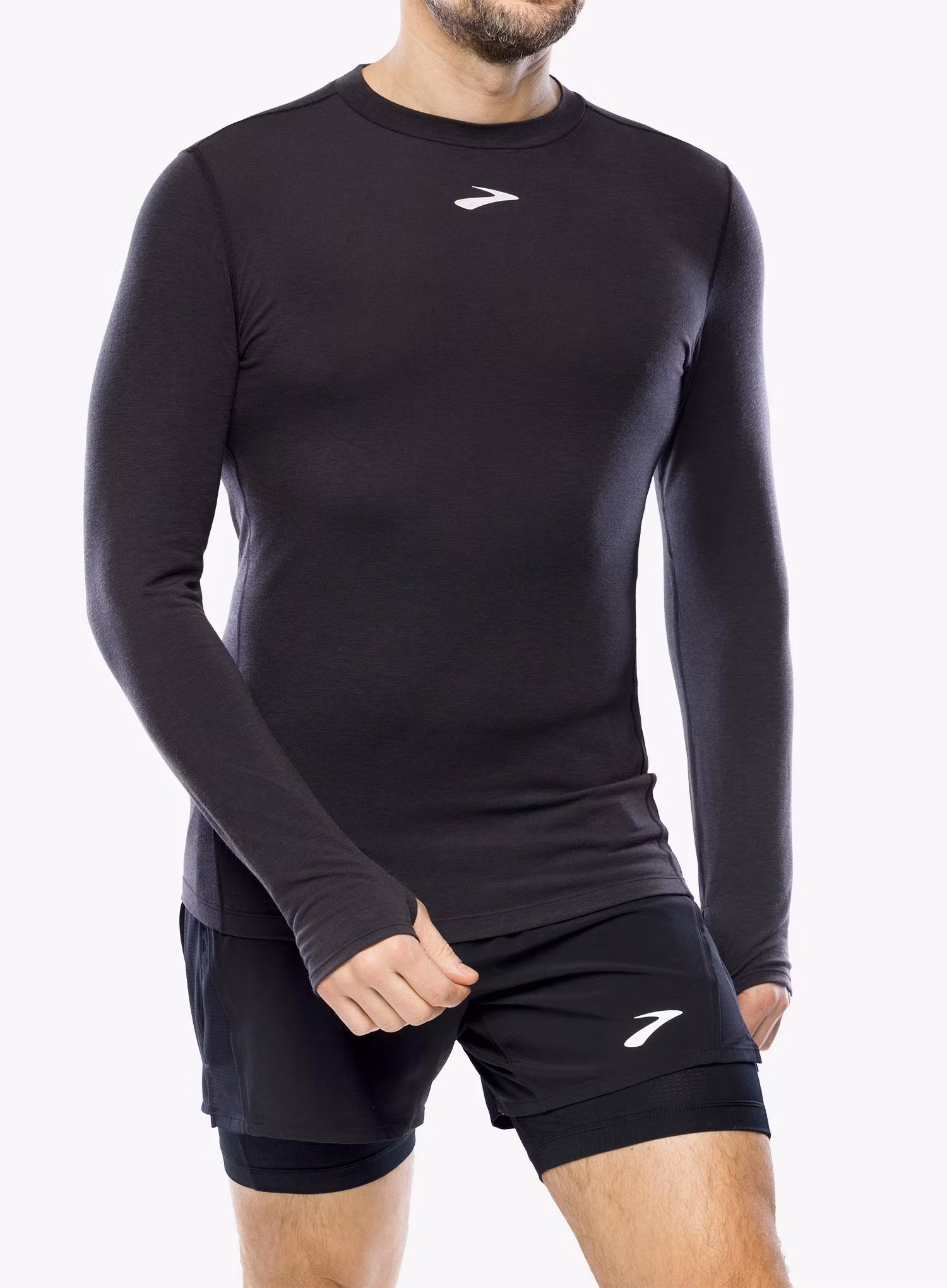 Bluza biegowa Brooks High Point Long Sleeve - black