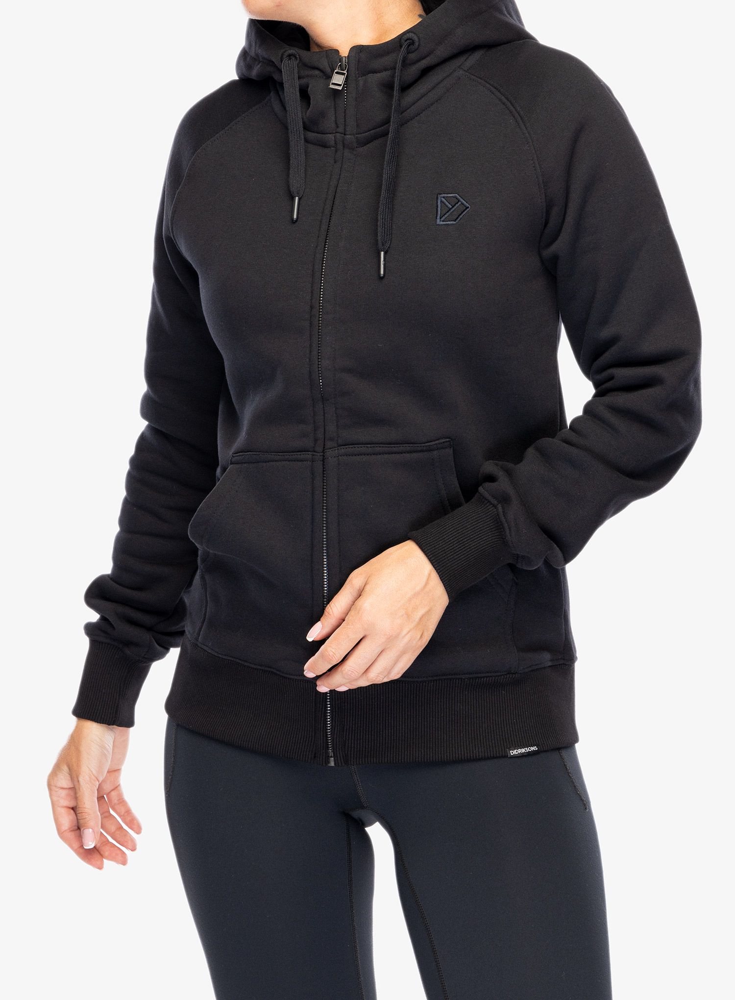 Bluza z kapturem damska Didriksons Ven Full Zip - black
