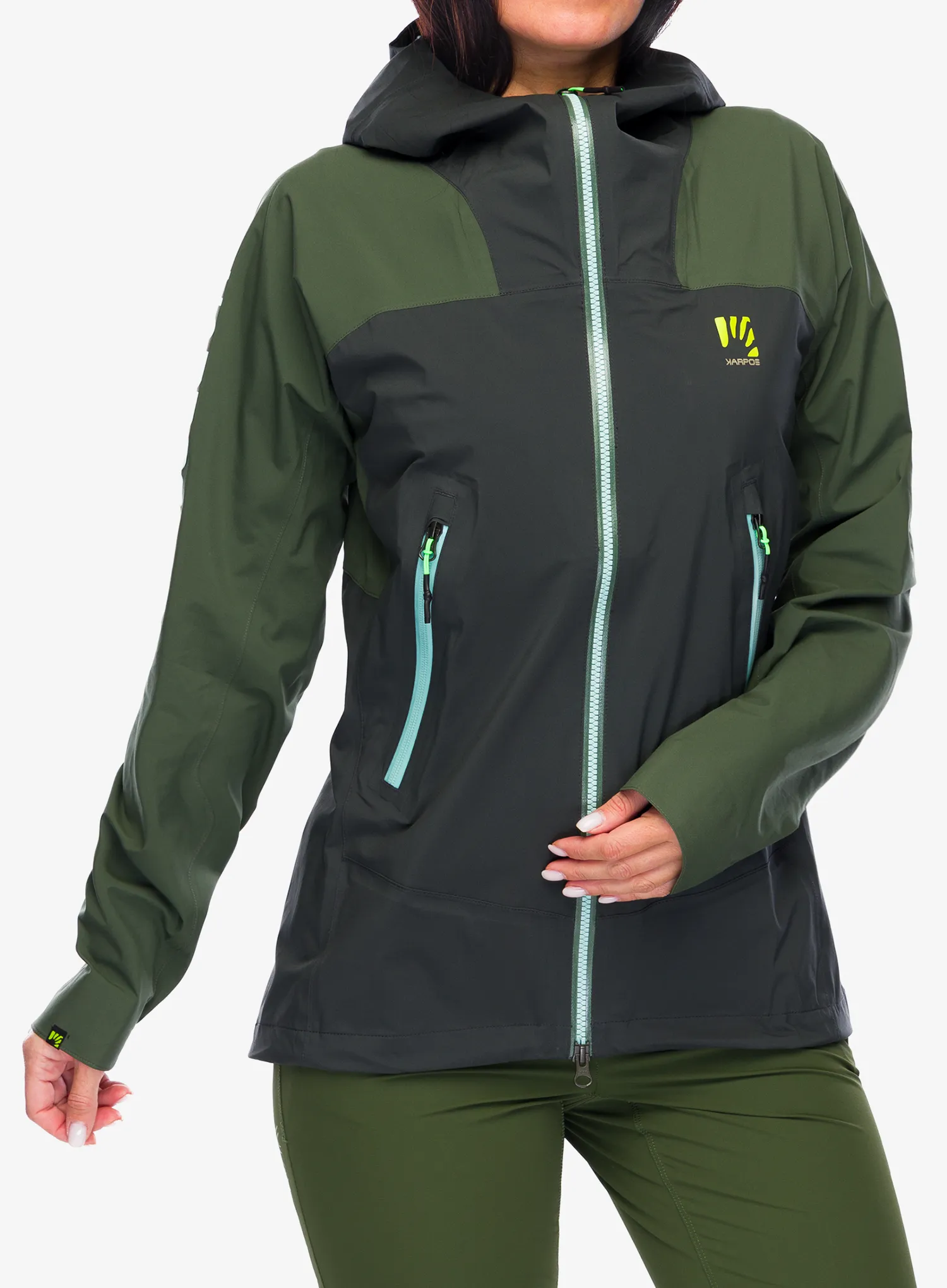 Kurtka damska Karpos Valsesia Shell Jacket - black sand/thyme